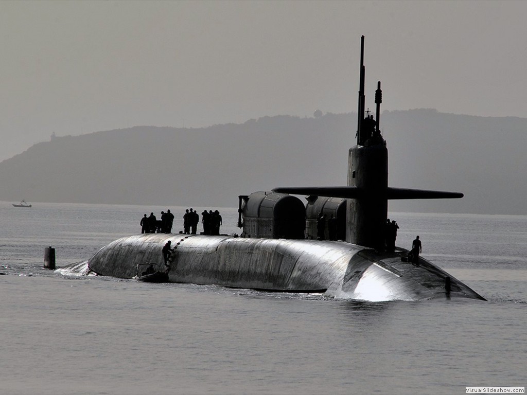 USS Florida (SSGN-728) performing a perstrans near Kings Bay GA 2013.