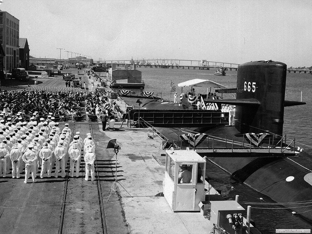 USS Guitarro (SSN-665) commissioning, 1972