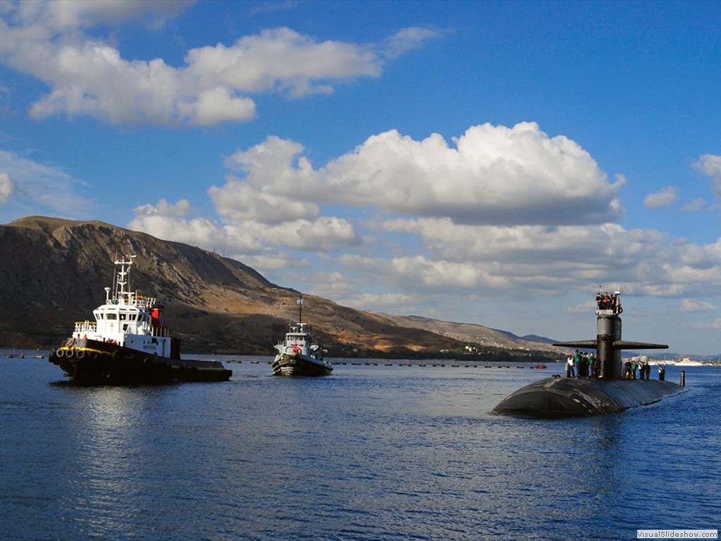 USS Helena  (SSN-725) at Souda Bay, Crete 2013