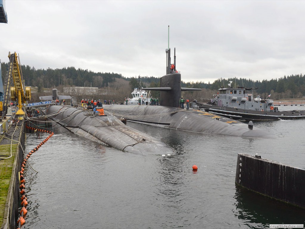 USS Henry Jackson (SSBN-740) moors alongside USS Louisiana (SSBN 743) Naval Base Kitsap-Bangor