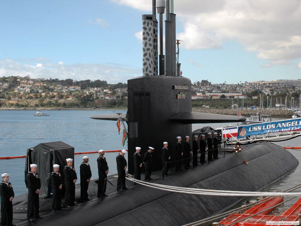 USS Los Angeles (SSN-688) decommissioning ceremony at the Port of Los Angeles on 23 January 2010.