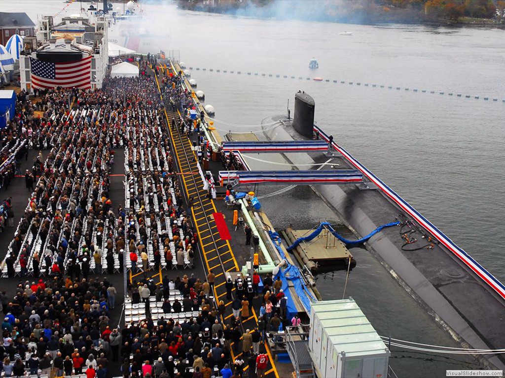 USS New Hampshire (SSN-778) commissioned at Portsmouth Naval Shipyard, 2008.