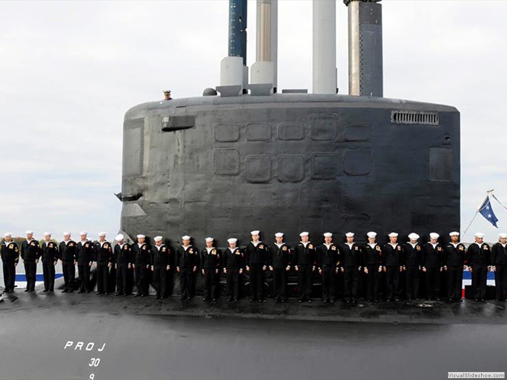 USS New Hampshire (SSN-778) during commissioning, 2005