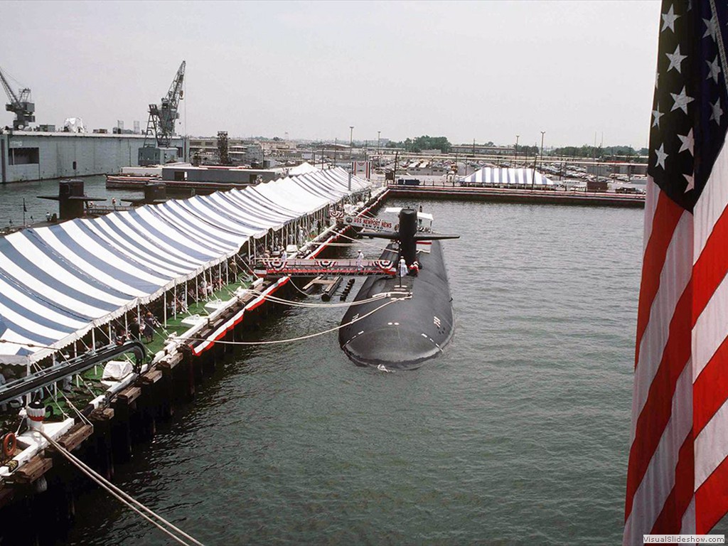 USS Newport News (SSN-750) commissioning 1989.