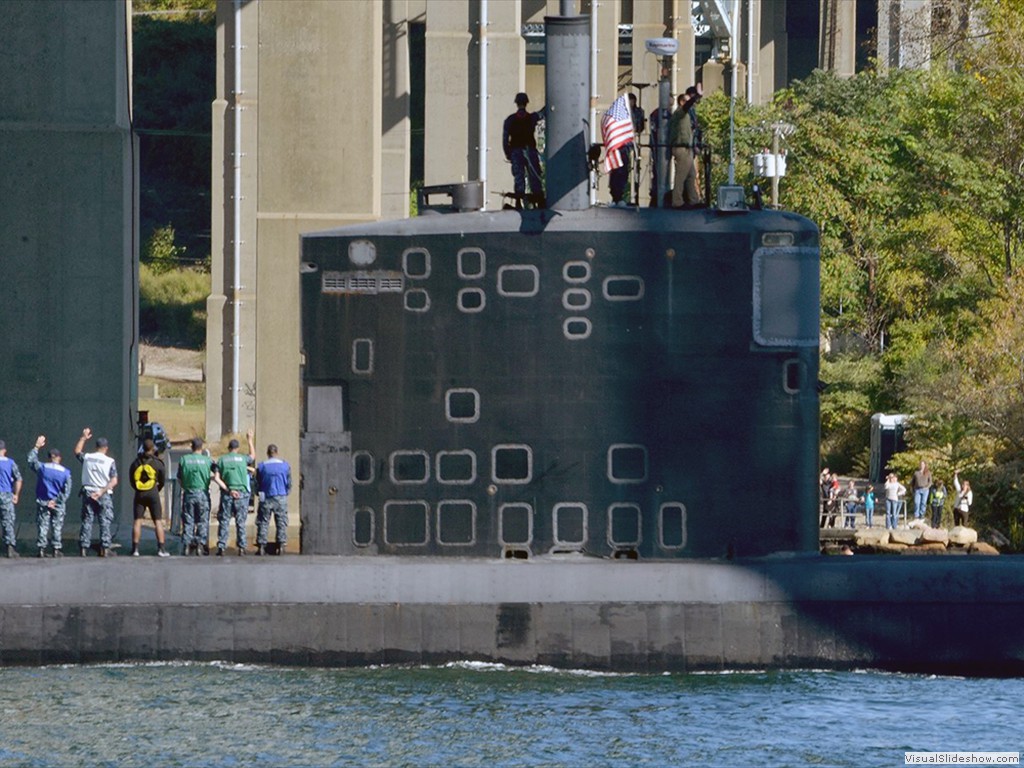 USS San Juan (SSN-751) in the Thames River, 2013.