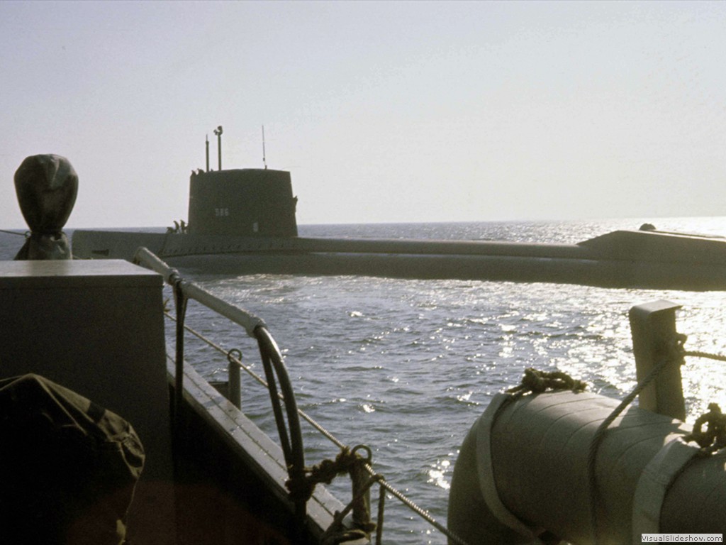 USS Triton (SSRN-586) heading out for the beginning of the circumnavigation.