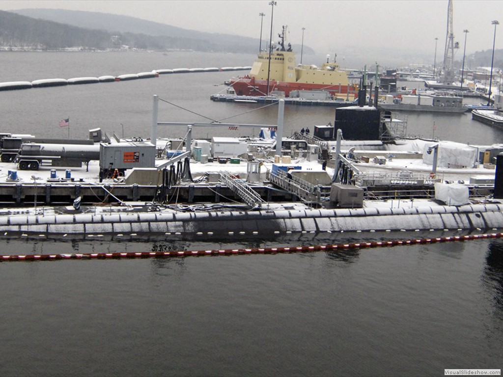 USS Virginia (SSN-774) and USS Connecticut (SSN-22) at Submarine Base New London