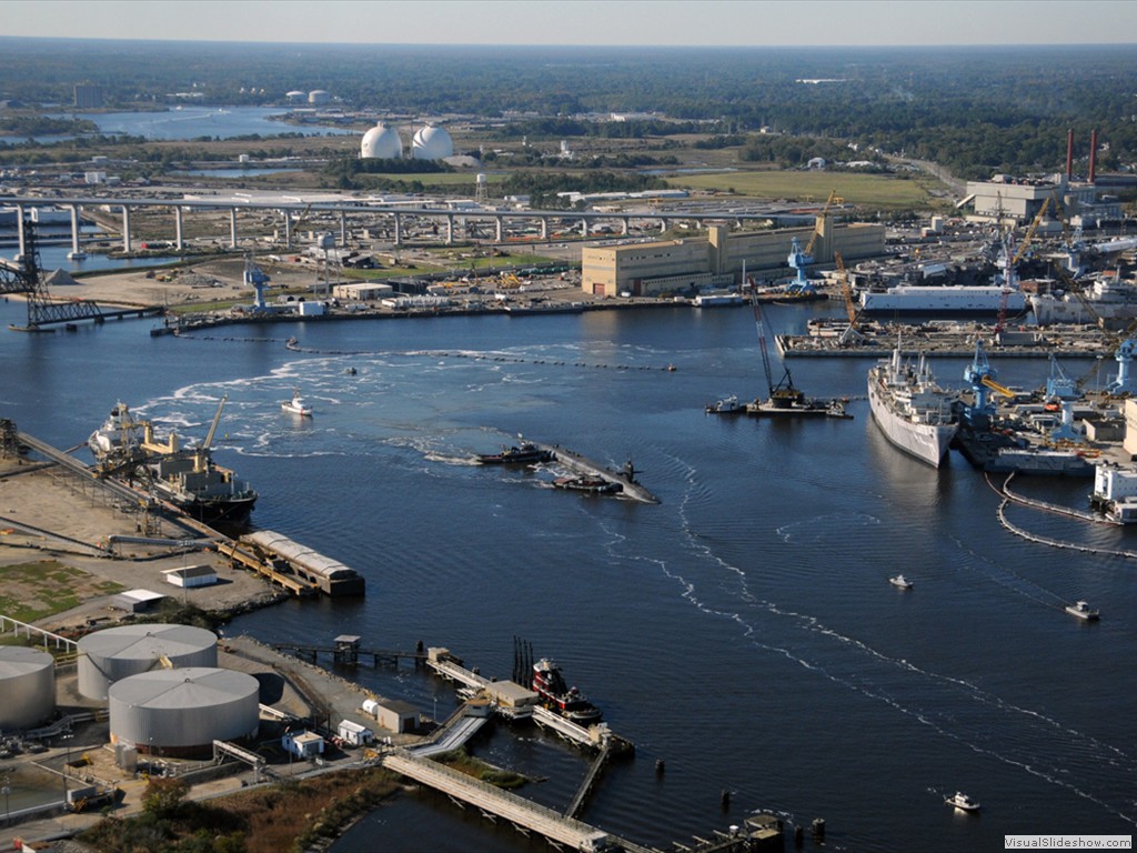 USS West Virginia (SSBN-736) departs Norfolk.