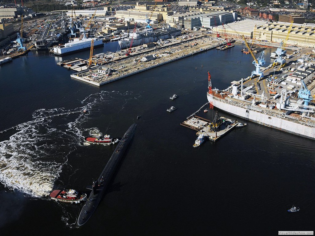 USS West Virginia (SSBN-736) leaving Norfolk Naval Shipyard